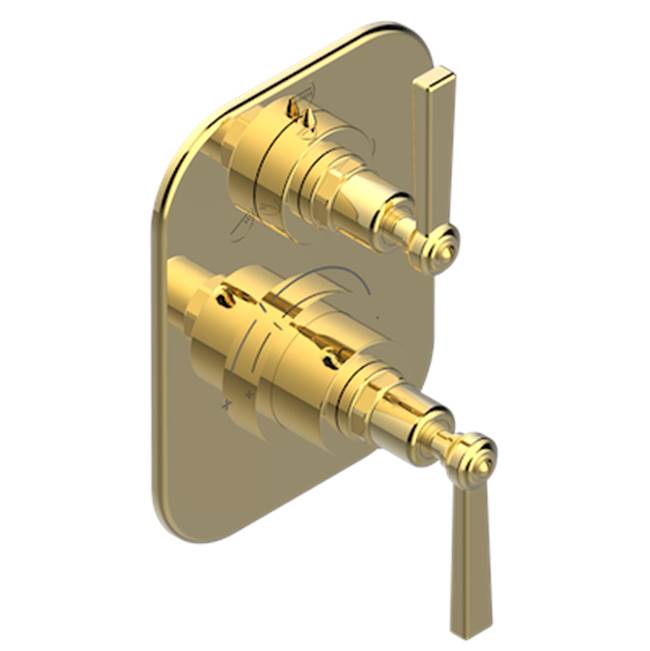 THG - Trim For Thg Thermostat With Stop Valve And 3-way Diverter, Rough Part Supplied With Fixing Box Ref.5 600ae/us - Gold Polished