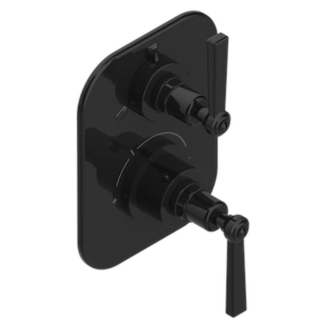 THG - Trim For Thg Thermostat With Stop Valve And 3-way Diverter, Rough Part Supplied With Fixing Box Ref.5 600ae/us - Brown Bronze Color PVD