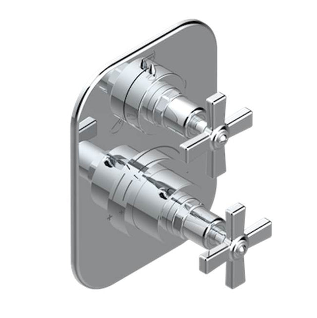 THG - Trim For Thg Thermostat With Stop Valve And 3-way Diverter, Rough Part Supplied With Fixing Box Ref.5 600ae/us - Matt Umber PVD