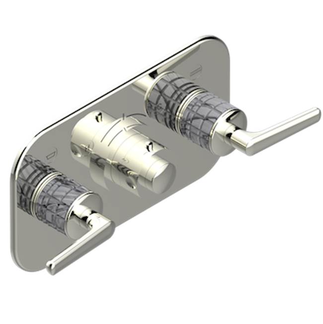 THG - Trim For Thg Thermostat With 2 Valves Ref. 5 401ahm/us Rough Part Supplied With Fixing Box, Item To Be Installed Horizontal - Nickel Polished