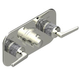 THG - Trim For Thg Thermostat With 2 Valves Ref. 5 401ahm/us Rough Part Supplied With Fixing Box, Item To Be Installed Horizontal - Nickel Polished