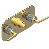 THG - Trim For Thg Thermostat With 2 Valves Ref. 5 401ahm/us Rough Part Supplied With Fixing Box, Item To Be Installed Horizontal - Gold Polished