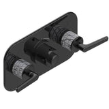 THG - Trim For Thg Thermostat With 2 Valves Ref. 5 401ahm/us Rough Part Supplied With Fixing Box, Item To Be Installed Horizontal - Brown Bronze Color PVD