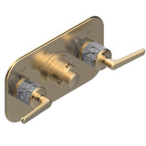 THG - Trim For Thg Thermostat With 2 Valves Ref. 5 401ahm/us Rough Part Supplied With Fixing Box, Item To Be Installed Horizontal - Matt Umber PVD