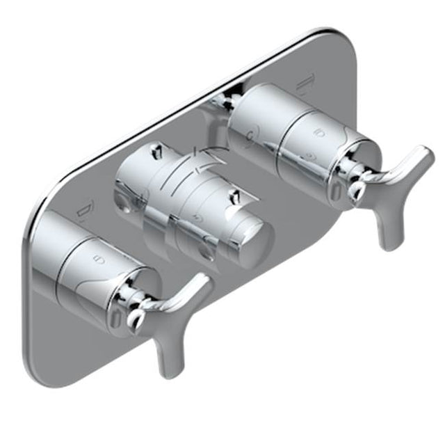 THG - Trim For Thg Thermostat With 2 Valves Ref. 5 401ahm/us Rough Part Supplied With Fixing Box, Item To Be Installed Horizontal - Umber PVD