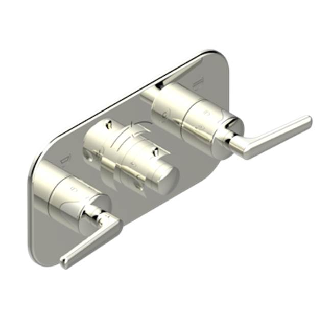 THG - Trim For Thg Thermostat With 2 Valves Ref. 5 401ahm/us Rough Part Supplied With Fixing Box, Item To Be Installed Horizontal - Nickel Polished