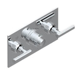 THG - Trim For Thg Thermostat With 2 Valves Ref. 5 401ahm/us Rough Part Supplied With Fixing Box, Item To Be Installed Horizontal - Umber PVD