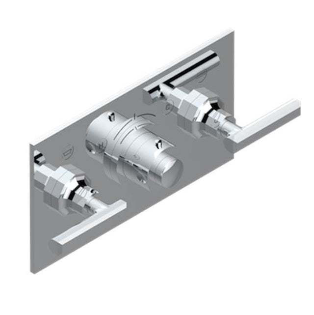 THG - Trim For Thg Thermostat With 2 Valves Ref. 5 401ahm/us Rough Part Supplied With Fixing Box, Item To Be Installed Horizontal - Umber PVD