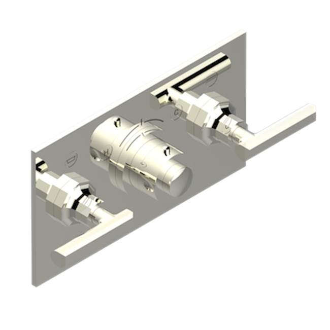 THG - Trim For Thg Thermostat With 2 Valves Ref. 5 401ahm/us Rough Part Supplied With Fixing Box, Item To Be Installed Horizontal - Nickel Polished