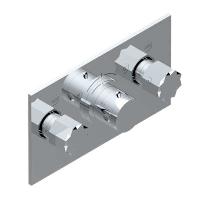 THG - Trim For Thg Thermostat With 2 Valves Ref. 5 401ahm/us Rough Part Supplied With Fixing Box, Item To Be Installed Horizontal - Umber PVD