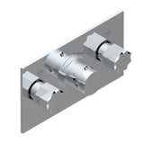 THG - Trim For Thg Thermostat With 2 Valves Ref. 5 401ahm/us Rough Part Supplied With Fixing Box, Item To Be Installed Horizontal - Umber PVD