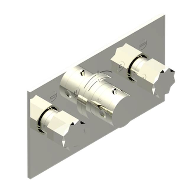 THG - Trim For Thg Thermostat With 2 Valves Ref. 5 401ahm/us Rough Part Supplied With Fixing Box, Item To Be Installed Horizontal - Nickel Polished