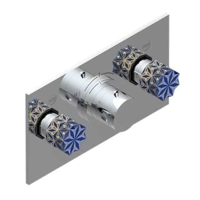 THG - Trim For Thg Thermostat With 2 Valves Ref. 5 401ahm/us Rough Part Supplied With Fixing Box, Item To Be Installed Horizontal - Umber PVD