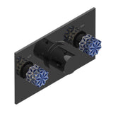 THG - Trim For Thg Thermostat With 2 Valves Ref. 5 401ahm/us Rough Part Supplied With Fixing Box, Item To Be Installed Horizontal - Brown Bronze Color PVD