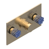 THG - Trim For Thg Thermostat With 2 Valves Ref. 5 401ahm/us Rough Part Supplied With Fixing Box, Item To Be Installed Horizontal - Matt Umber PVD