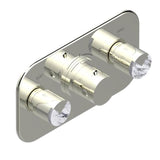 THG - Trim For Thg Thermostat With 2 Valves Ref. 5 401ahm/us Rough Part Supplied With Fixing Box, Item To Be Installed Horizontal - Nickel Polished