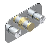 THG - Trim For Thg Thermostat With 2 Valves Ref. 5 401ahm/us Rough Part Supplied With Fixing Box, Item To Be Installed Horizontal - Chrome Polished Gold Polished