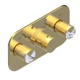 THG - Trim For Thg Thermostat With 2 Valves Ref. 5 401ahm/us Rough Part Supplied With Fixing Box, Item To Be Installed Horizontal - Gold Color PVD