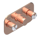 THG - Trim For Thg Thermostat With 2 Valves Ref. 5 401ahm/us Rough Part Supplied With Fixing Box, Item To Be Installed Horizontal - Blush PVD
