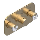 THG - Trim For Thg Thermostat With 2 Valves Ref. 5 401ahm/us Rough Part Supplied With Fixing Box, Item To Be Installed Horizontal - Matt Umber PVD