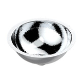THG - Round Basin 15 1/4'' With Overflow And Flat Edge, To Fix Under, Hammered Metal Finishing - Matt Chrome American Satin