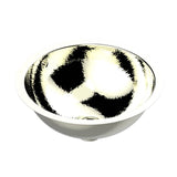 THG - Round Basin 15 1/4'' With Overflow And Flat Edge, To Fix Under, Hammered Metal Finishing - Nickel Polished