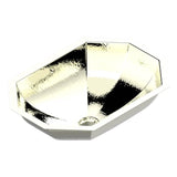 THG - Rectangular Basin 21 1/8'' x 15'' With Overflow And Flat Edge, To Fix Under, Hammered Metal Finishing - Nickel Polished