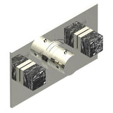 THG - Trim For Thg Thermostat With 2 Valves Ref. 5 401ahm/us Rough Part Supplied With Fixing Box, Item To Be Installed Horizontal - Nickel Polished