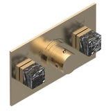 THG - Trim For Thg Thermostat With 2 Valves Ref. 5 401ahm/us Rough Part Supplied With Fixing Box, Item To Be Installed Horizontal - Matt Umber PVD