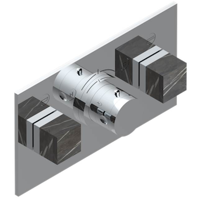 THG - Trim For Thg Thermostat With 2 Valves Ref. 5 401ahm/us Rough Part Supplied With Fixing Box, Item To Be Installed Horizontal - Umber PVD