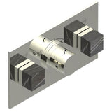 THG - Trim For Thg Thermostat With 2 Valves Ref. 5 401ahm/us Rough Part Supplied With Fixing Box, Item To Be Installed Horizontal - Nickel Polished