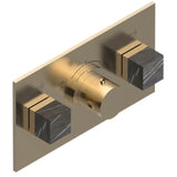 THG - Trim For Thg Thermostat With 2 Valves Ref. 5 401ahm/us Rough Part Supplied With Fixing Box, Item To Be Installed Horizontal - Matt Umber PVD
