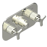 THG - Trim For Thg Thermostat With 2 Valves Ref. 5 401ahm/us Rough Part Supplied With Fixing Box, Item To Be Installed Horizontal - Nickel Polished