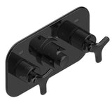 THG - Trim For Thg Thermostat With 2 Valves Ref. 5 401ahm/us Rough Part Supplied With Fixing Box, Item To Be Installed Horizontal - Brown Bronze Color PVD