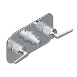 THG - Trim For Thg Thermostat With 2 Valves Ref. 5 401ahm/us Rough Part Supplied With Fixing Box, Item To Be Installed Horizontal - Umber PVD