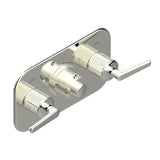 THG - Trim For Thg Thermostat With 2 Valves Ref. 5 401ahm/us Rough Part Supplied With Fixing Box, Item To Be Installed Horizontal - Nickel Polished