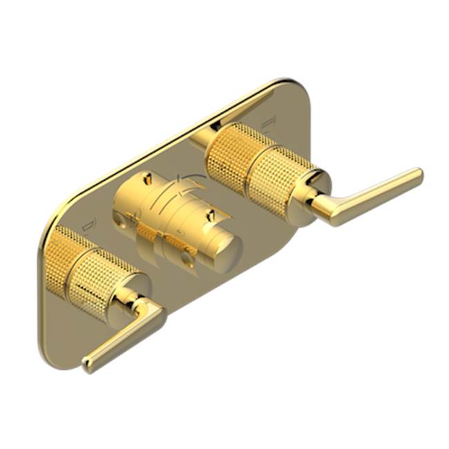 THG - Trim For Thg Thermostat With 2 Valves Ref. 5 401ahm/us Rough Part Supplied With Fixing Box, Item To Be Installed Horizontal - Gold Polished