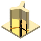 THG - 2-function deck diverter with trim - Gold Polished