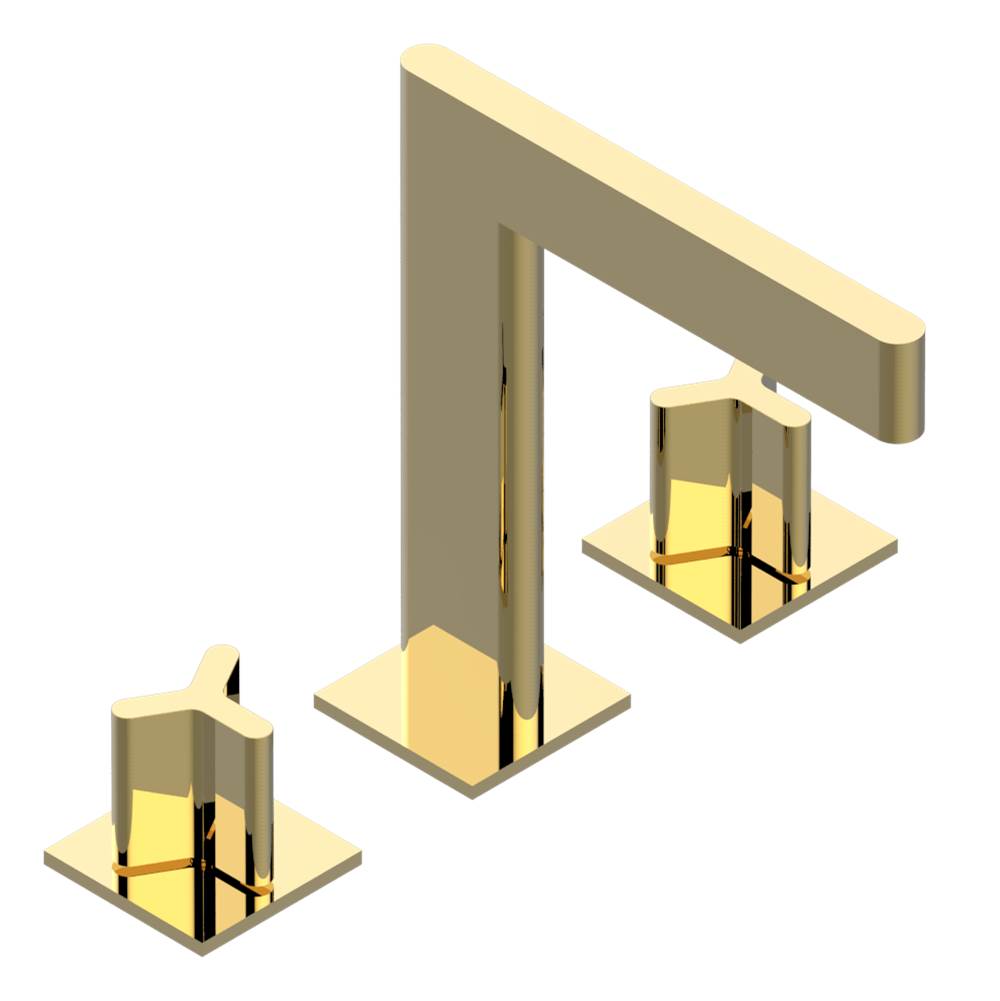 THG - Widespread lavatory set with drain - Gold Polished
