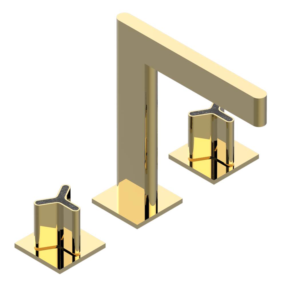 THG - Widespread lavatory set with drain - Gold Polished