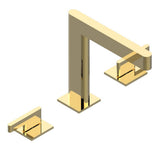 THG - Roman tub set with 3/4'' valves - Gold Color PVD