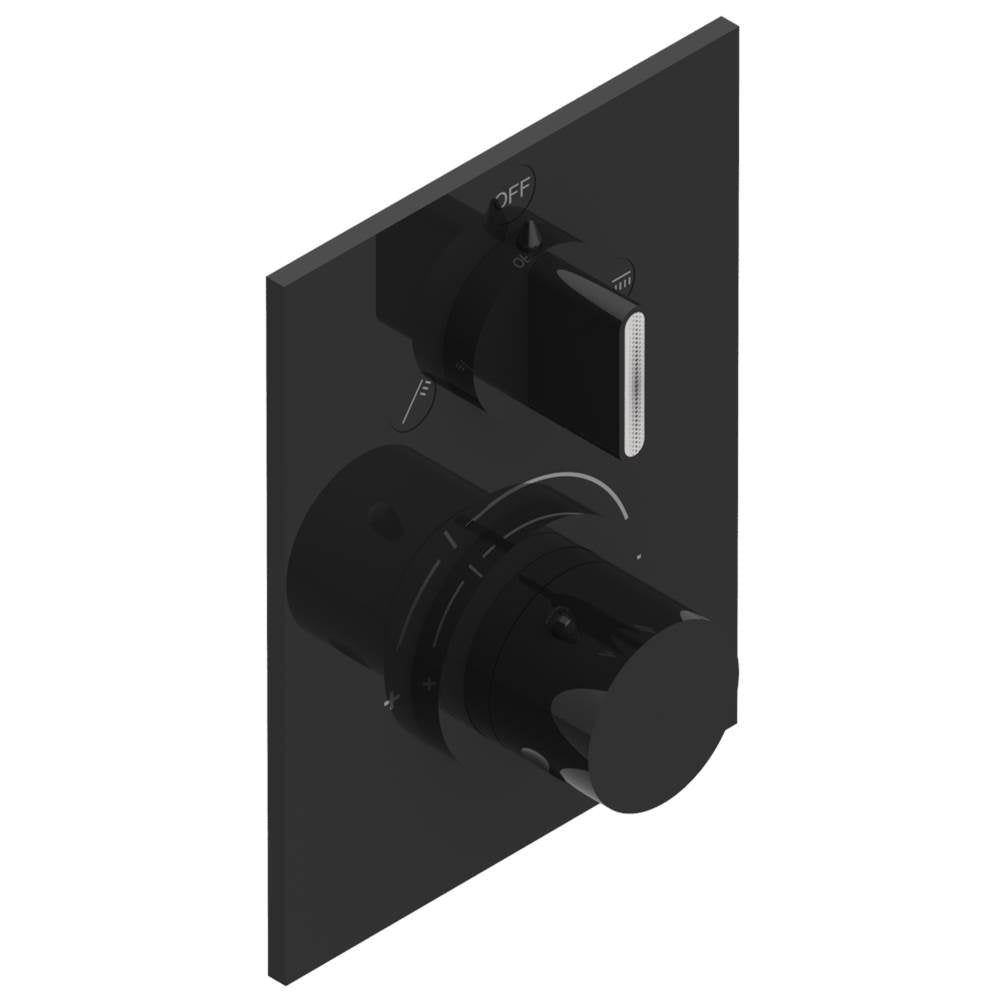 THG - Trim for THG thermostat with 2-way diverter, rough part supplied with fixing box ref. 5 500AE/US - Brown Bronze Color PVD