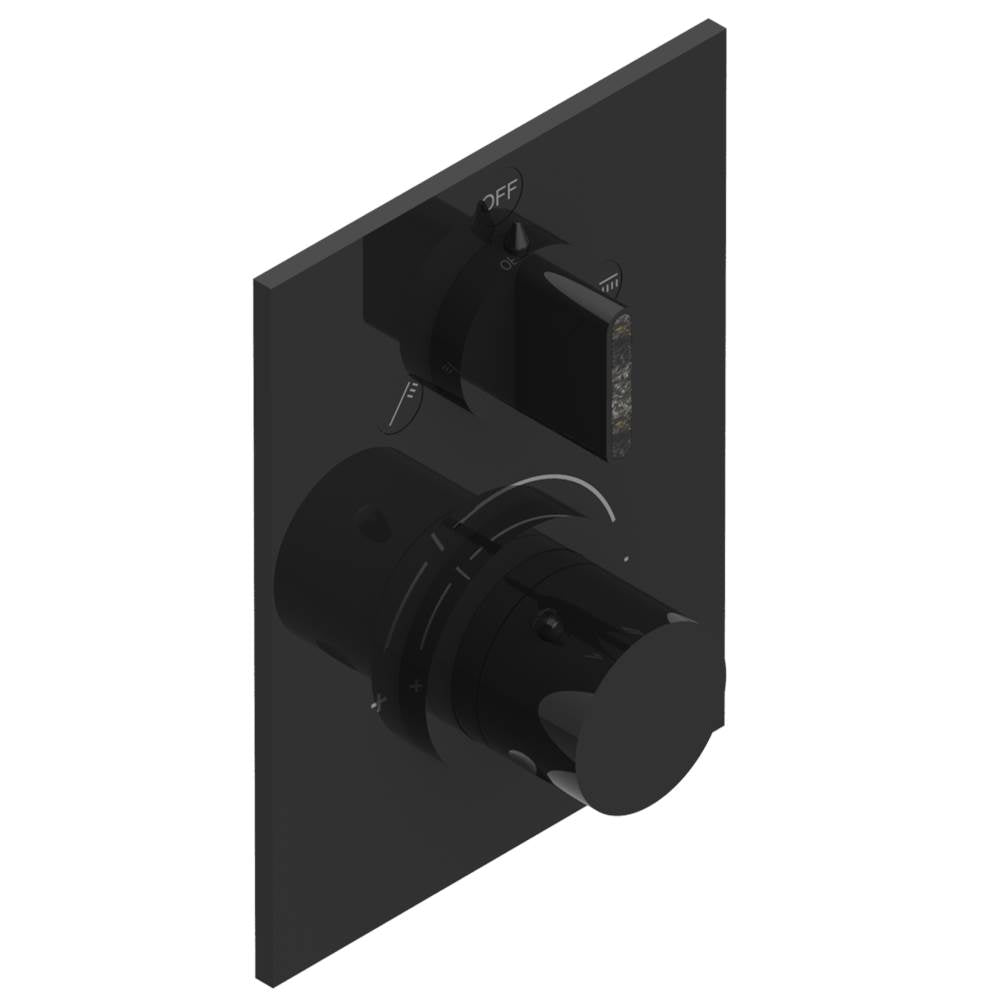 THG - Trim for THG thermostat with 2-way diverter, rough part supplied with fixing box ref. 5 500AE/US - Brown Bronze Color PVD