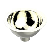 THG - Round Hand Basin, 10 3/8'' With Overflow With Flat Edge, To Fix Under, Hammered Metal Finishing - Nickel Polished