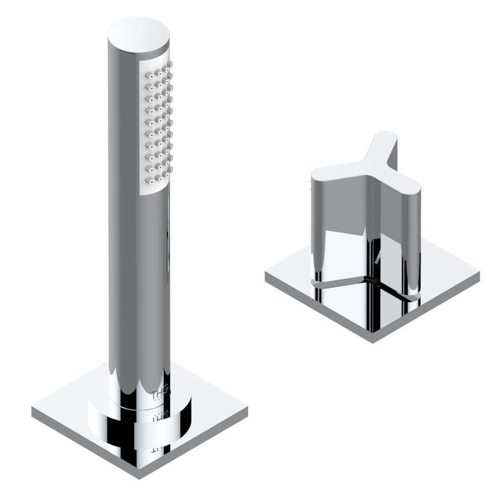 THG - Deck mounted mixer with handshower, progressive cartridge - Umber PVD