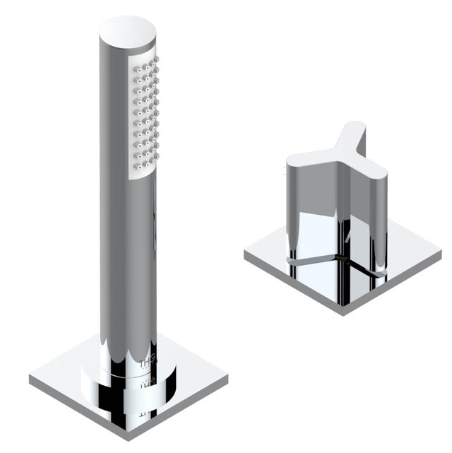 THG - Deck mounted mixer with handshower, progressive cartridge - Umber PVD