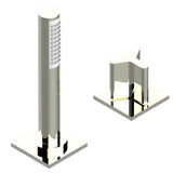 THG - Deck mounted mixer with handshower, progressive cartridge - Nickel Polished