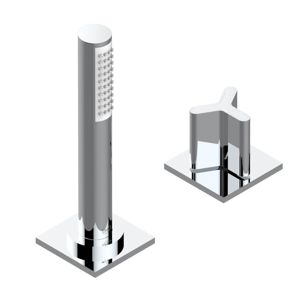 THG - Deck mounted mixer with handshower, progressive cartridge - Umber PVD