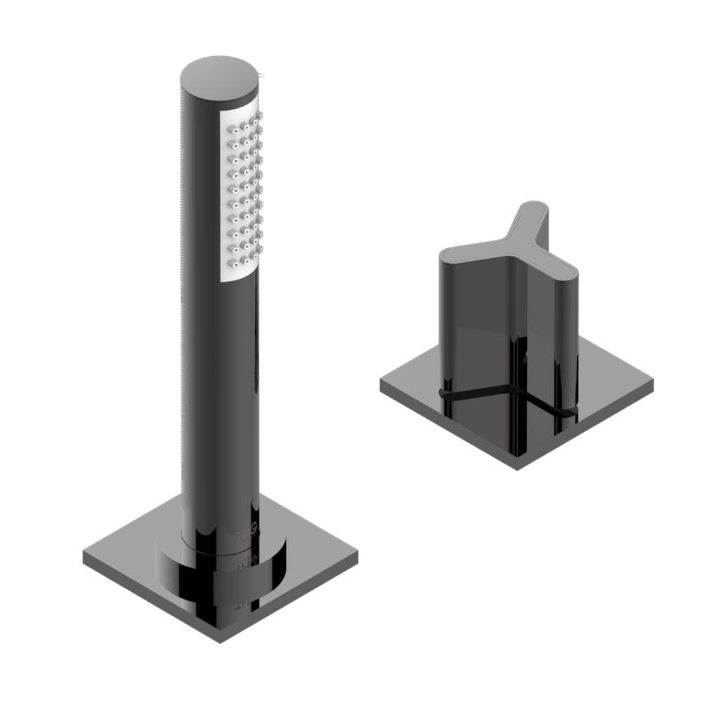 THG - Deck mounted mixer with handshower, progressive cartridge - Matt Graphite PVD