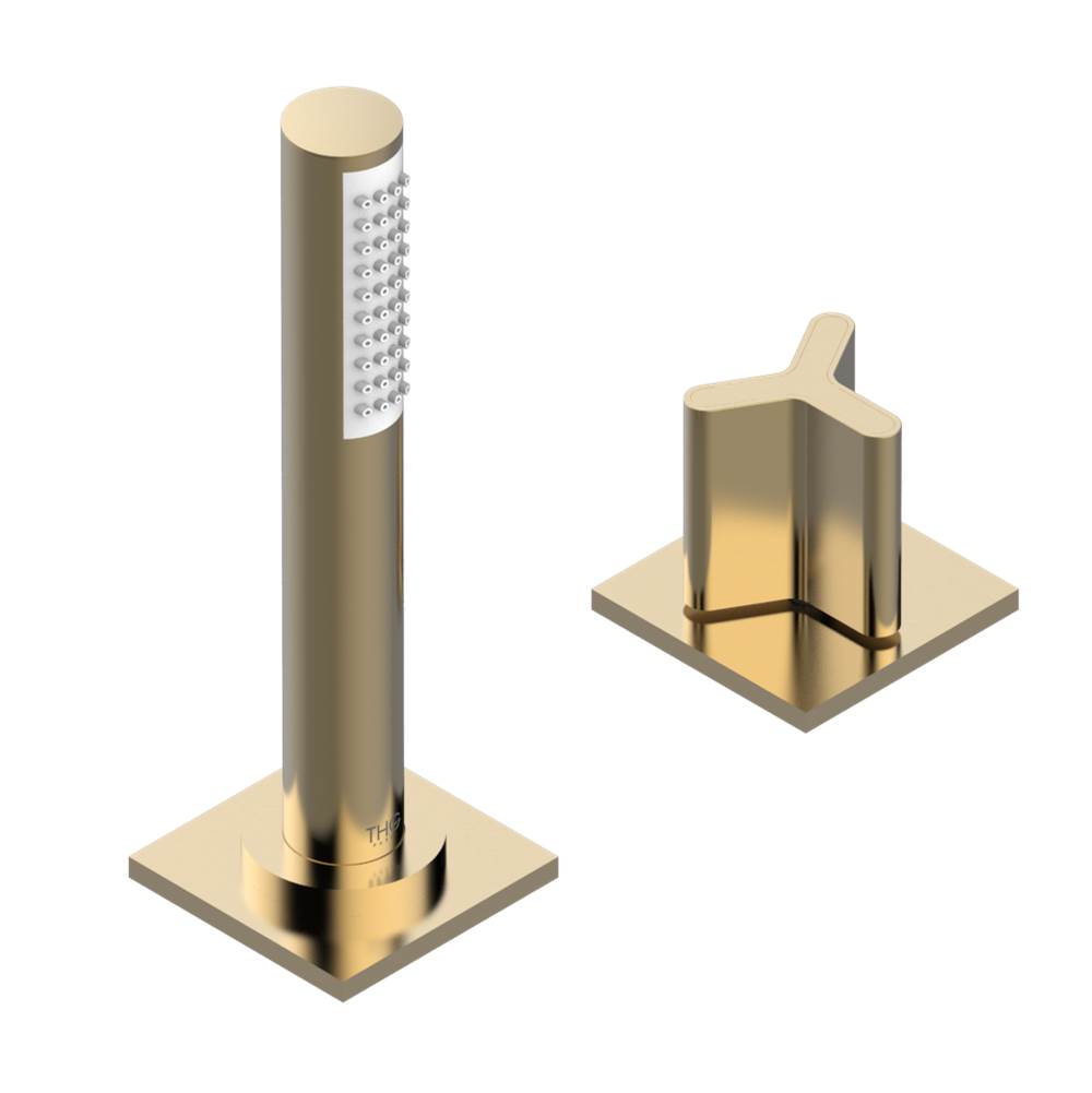 THG - Deck mounted mixer with handshower, progressive cartridge - Matt Umber PVD